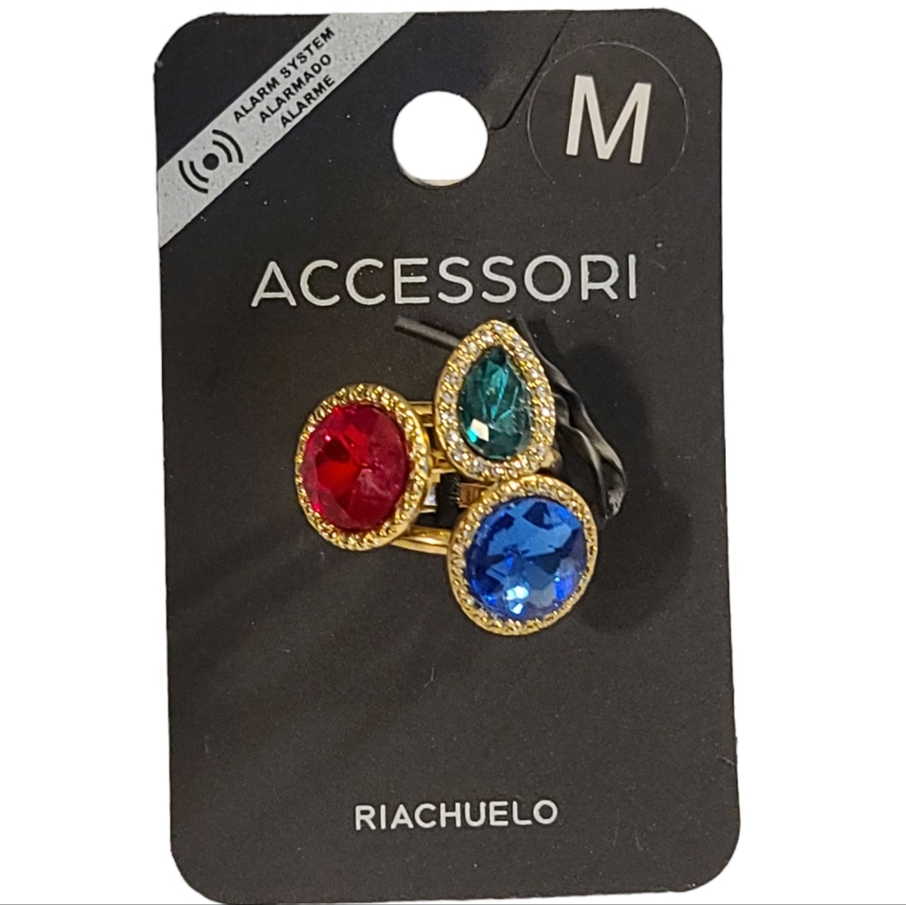 NEW Riachuelo 3 Gold Rings Set
